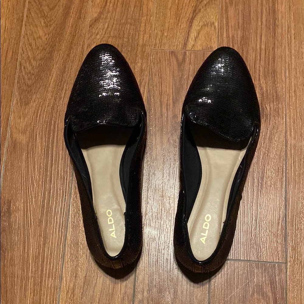 ALDO Sise 9 Black Sequin Women's Flats